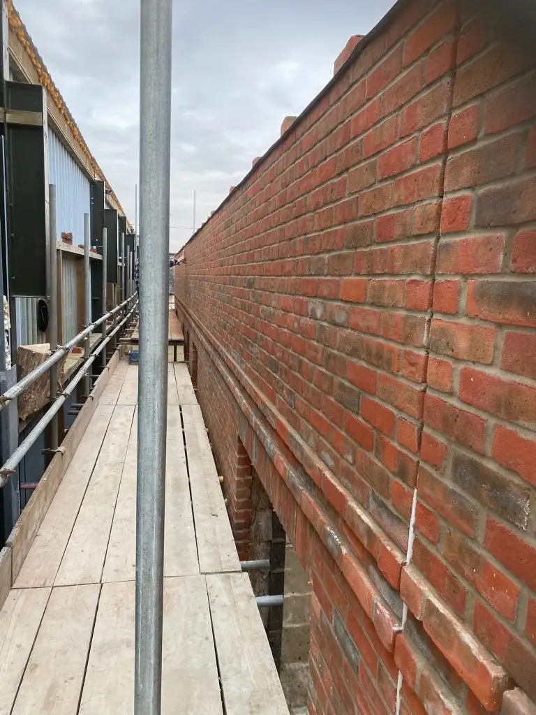 Working on scaffolding in Chalgrove, Oxfordshire